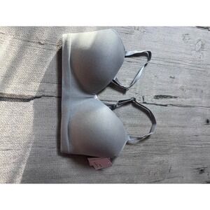 Auden T-Shirt Bra Women XL Light Heather Gray Adjustable Straps Seamless Comfort